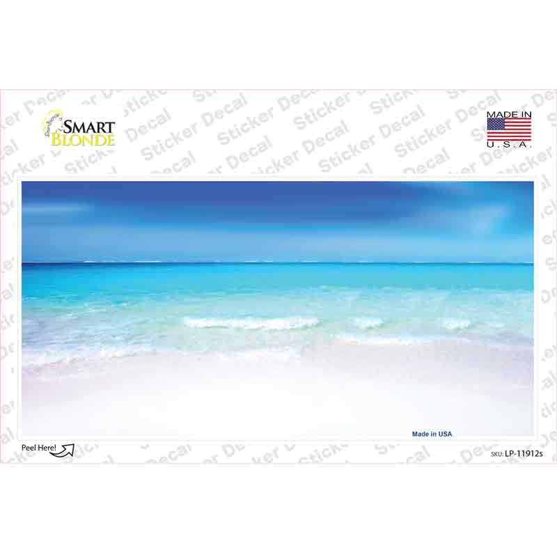 Beach Scene Novelty Sticker Decal