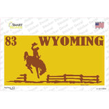Wyoming Yellow Novelty Sticker Decal