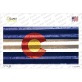 Colorado Corrugated Flag Novelty Sticker Decal