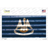 Louisiana Corrugated Flag Novelty Sticker Decal