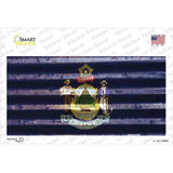 Maine Corrugated Flag Novelty Sticker Decal