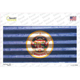 Minnesota Corrugated Flag Novelty Sticker Decal