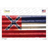 Mississippi Corrugated Flag Novelty Sticker Decal