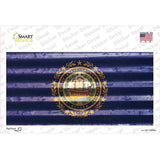 New Hampshire Corrugated Flag Novelty Sticker Decal