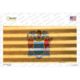 New Jersey Corrugated Flag Novelty Sticker Decal