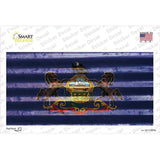 Pennsylvania Corrugated Flag Novelty Sticker Decal