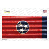Tennessee Corrugated Flag Novelty Sticker Decal