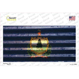 Vermont Corrugated Flag Novelty Sticker Decal