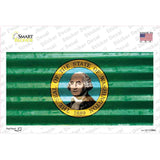 Washington Corrugated Flag Novelty Sticker Decal