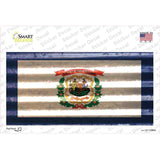 West Virginia Corrugated Flag Novelty Sticker Decal