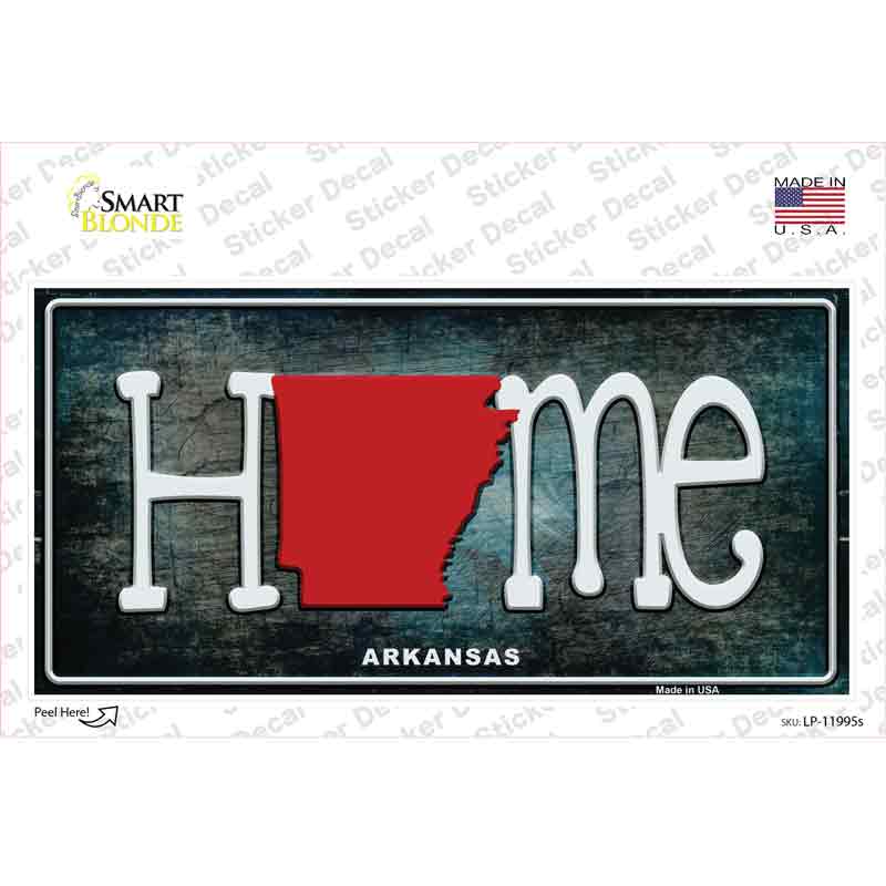 Arkansas Home State Outline Novelty Sticker Decal