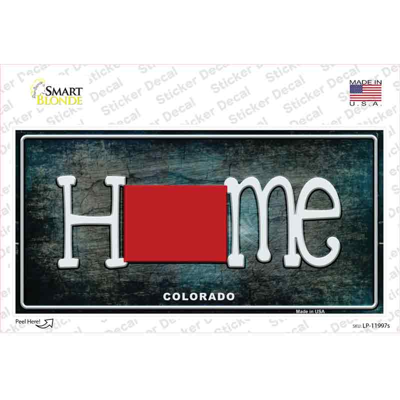 Colorado Home State Outline Novelty Sticker Decal