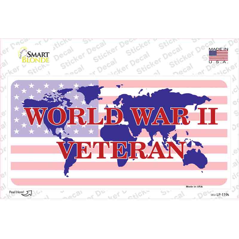 WW II Veteran Novelty Sticker Decal