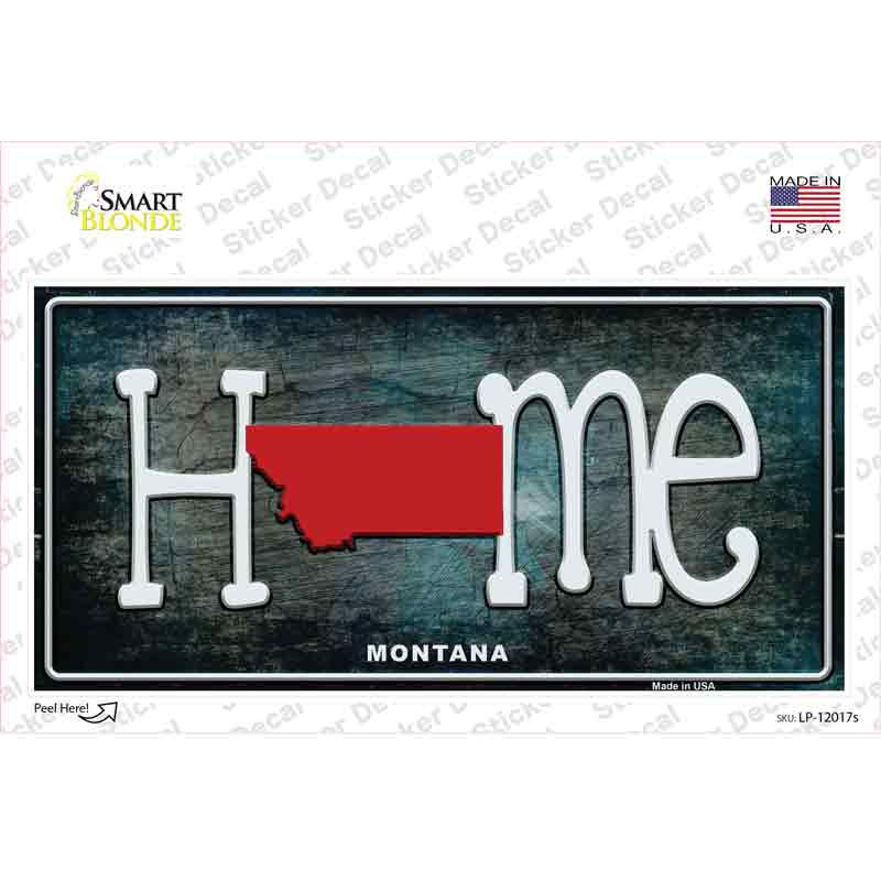 Montana Home State Outline Novelty Sticker Decal