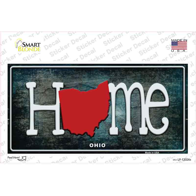 Ohio Home State Outline Novelty Sticker Decal