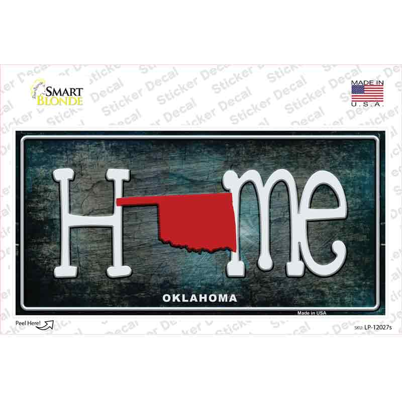 Oklahoma Home State Outline Novelty Sticker Decal