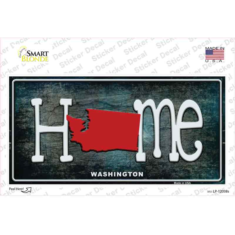Washington Home State Outline Novelty Sticker Decal