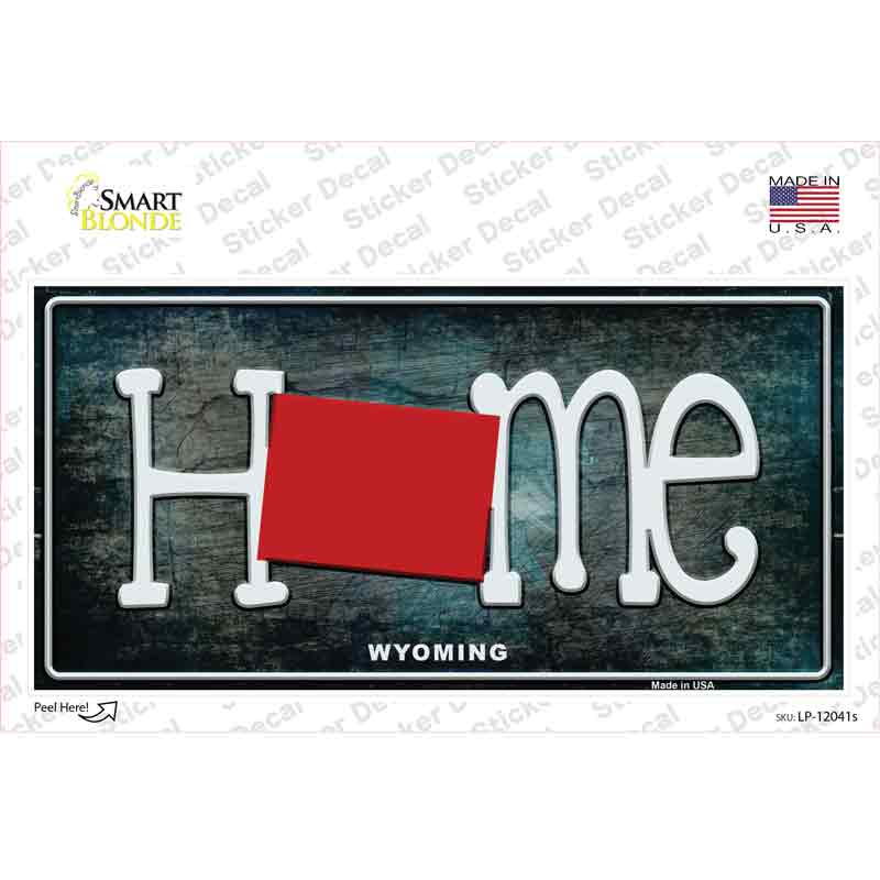 Wyoming Home State Outline Novelty Sticker Decal