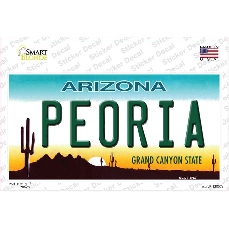 Peoria Arizona Novelty Sticker Decal