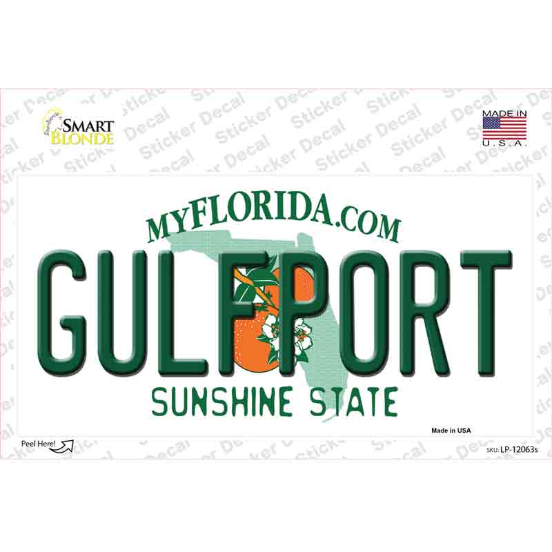 Florida Gulfport Novelty Sticker Decal