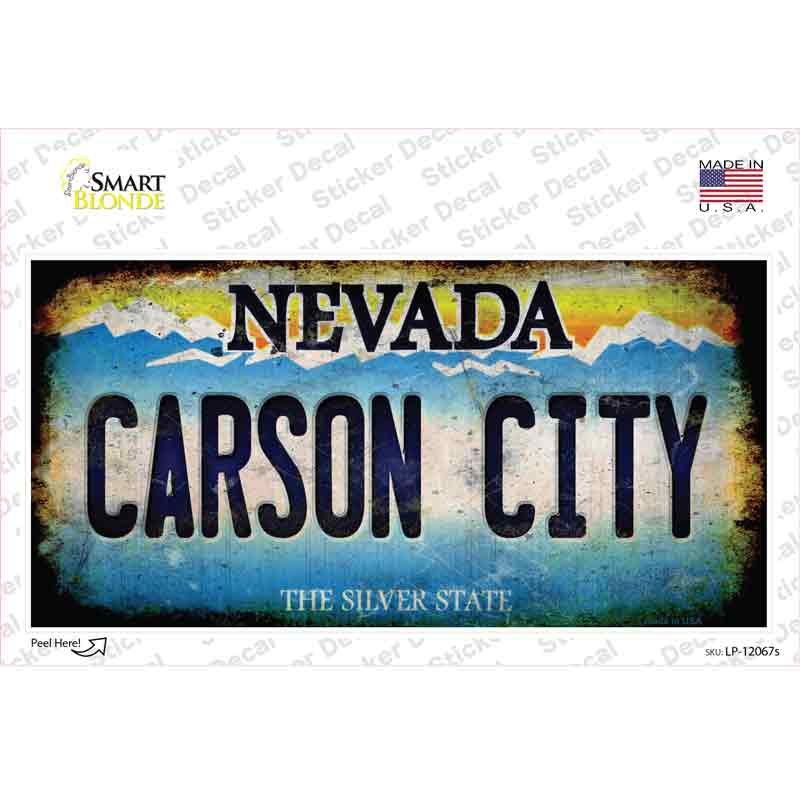Nevada Carson City Novelty Sticker Decal