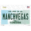 Manchvegas New Hampshire State Novelty Sticker Decal