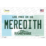Meredith New Hampshire State Novelty Sticker Decal