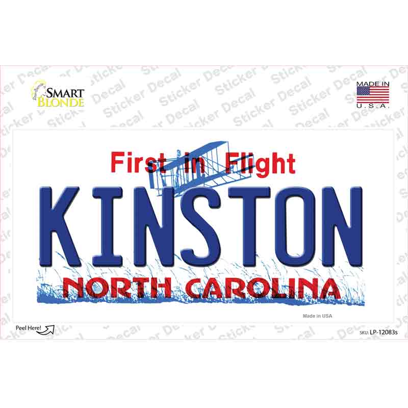 Kinston North Carolina State Novelty Sticker Decal
