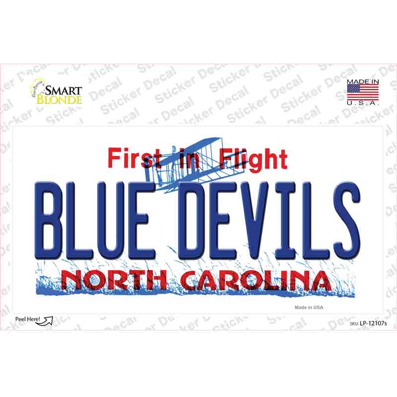 Blue Devils North Carolina State Novelty Sticker Decal