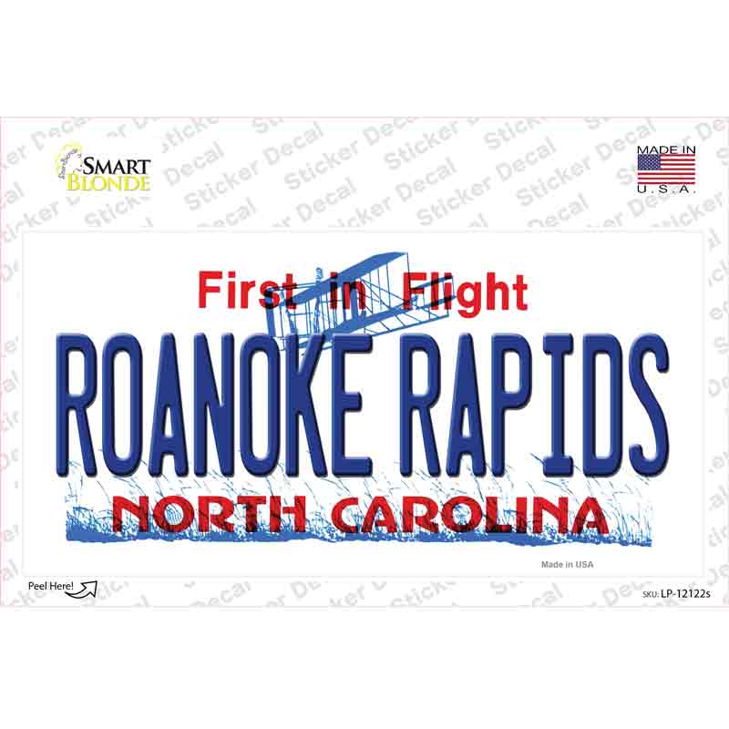 Roanoke Rapids North Carolina State Novelty Sticker Decal