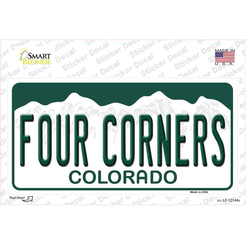 Four Corners Colorado Novelty Sticker Decal