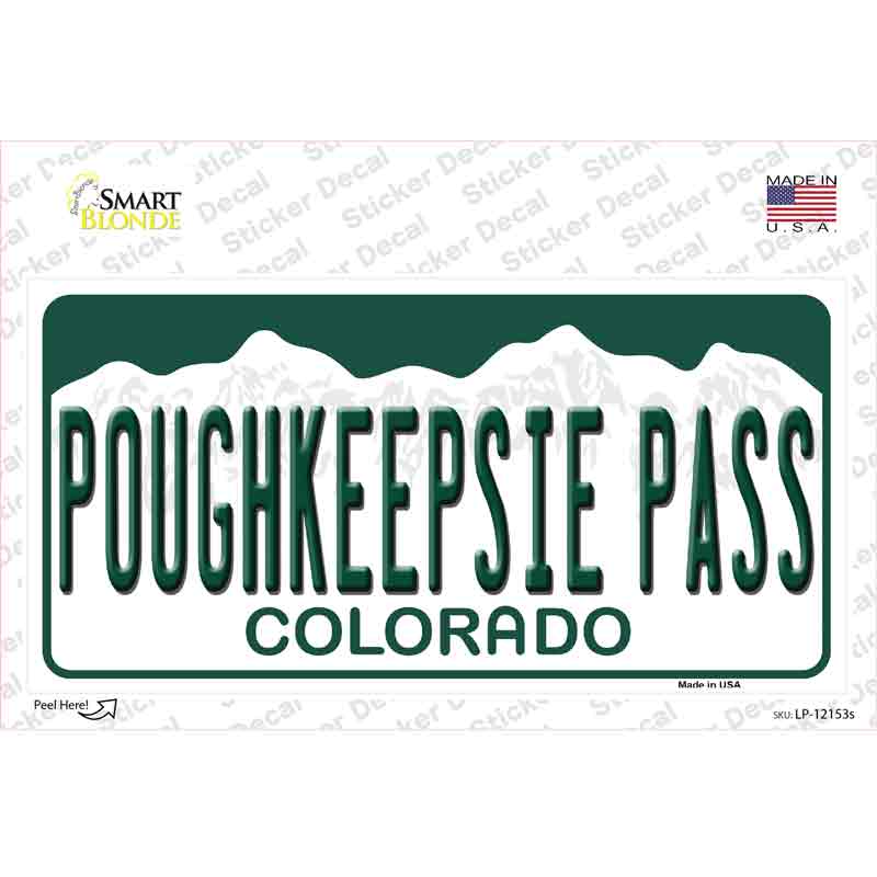 Poughkeepsie Pass Colorado Novelty Sticker Decal