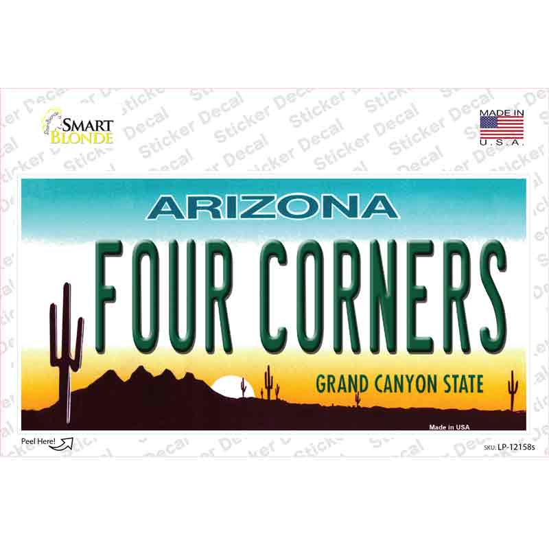 Four Corners Arizona Novelty Sticker Decal