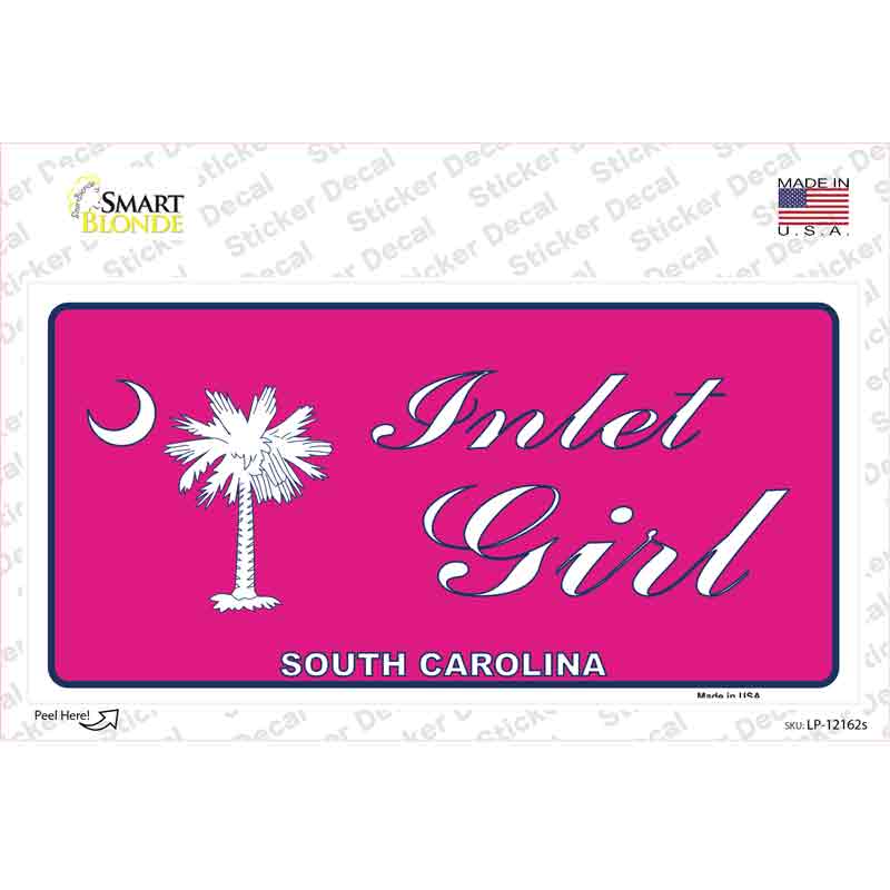 Inlet Girl SC Pink Novelty Sticker Decal