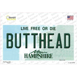 Butthead New Hampshire Novelty Sticker Decal