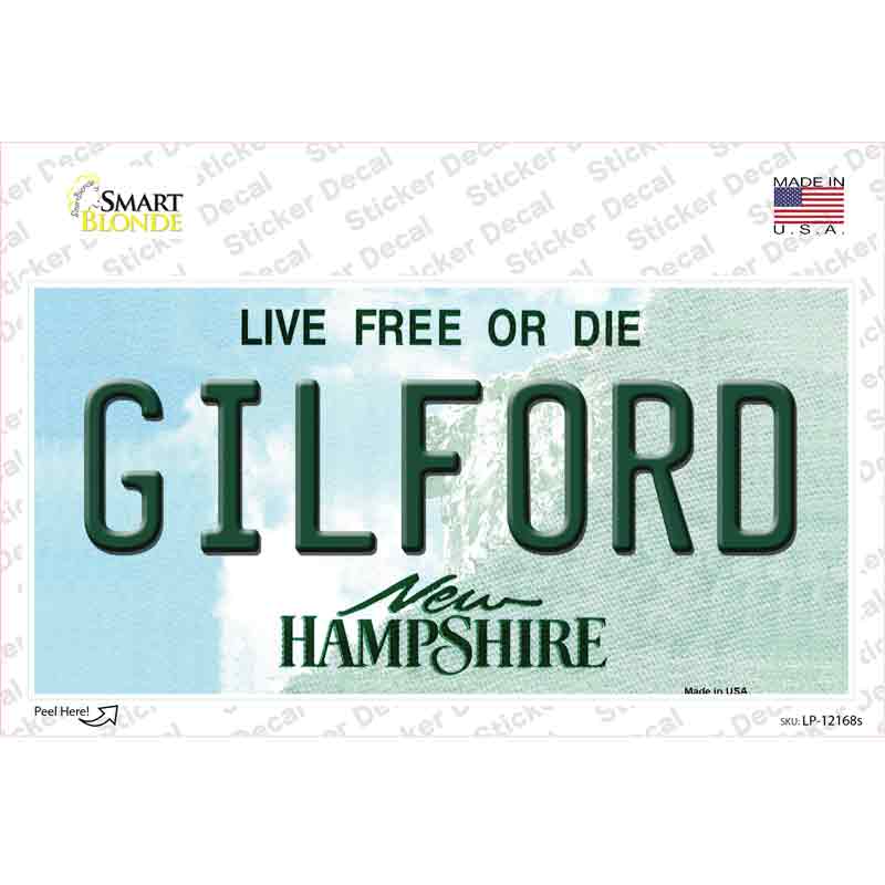 Gilford New Hampshire Novelty Sticker Decal