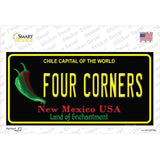 Four Corners New Mexico Black Novelty Sticker Decal