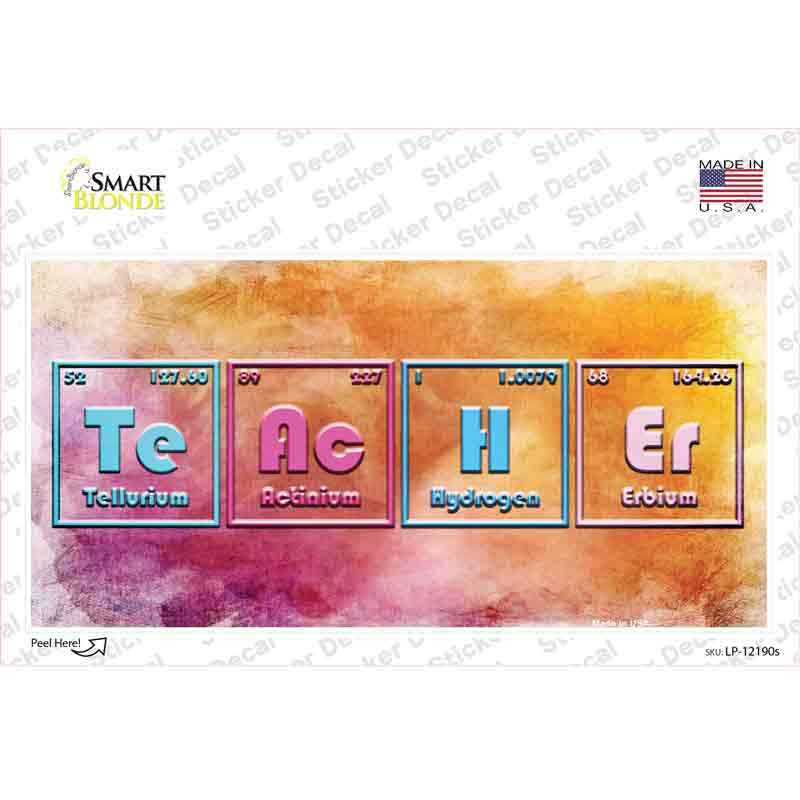 Teacher Periodic Table Novelty Sticker Decal