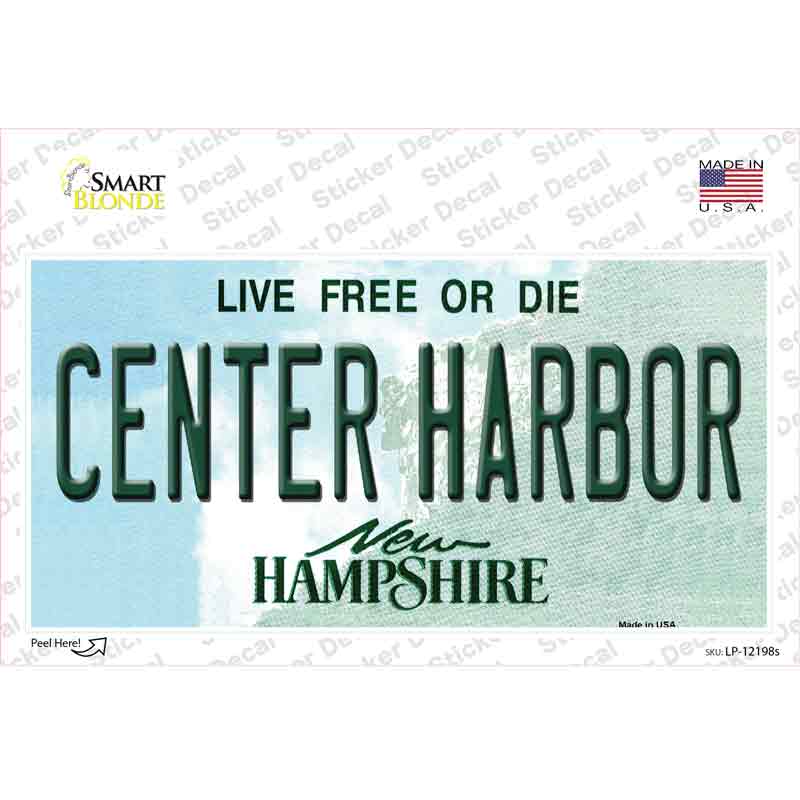 Center Harbor New Hampshire Novelty Sticker Decal