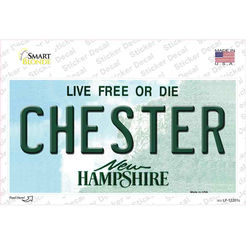 Chester New Hampshire Novelty Sticker Decal