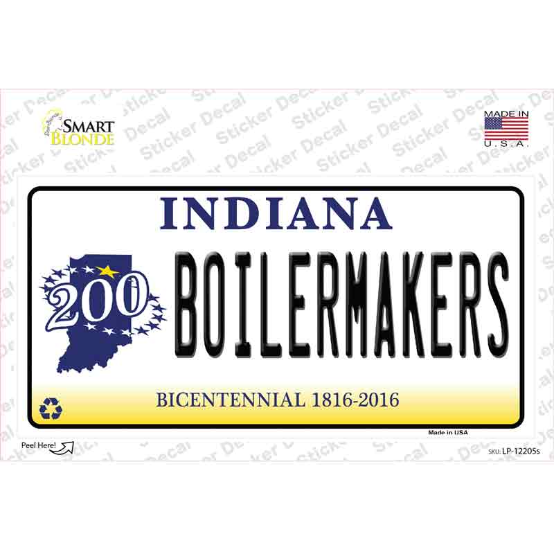 Boilermakers Indiana Novelty Sticker Decal