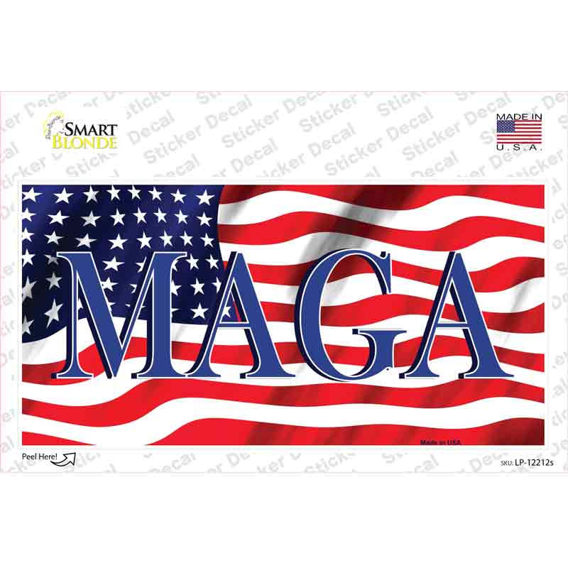 MAGA Flag Novelty Sticker Decal