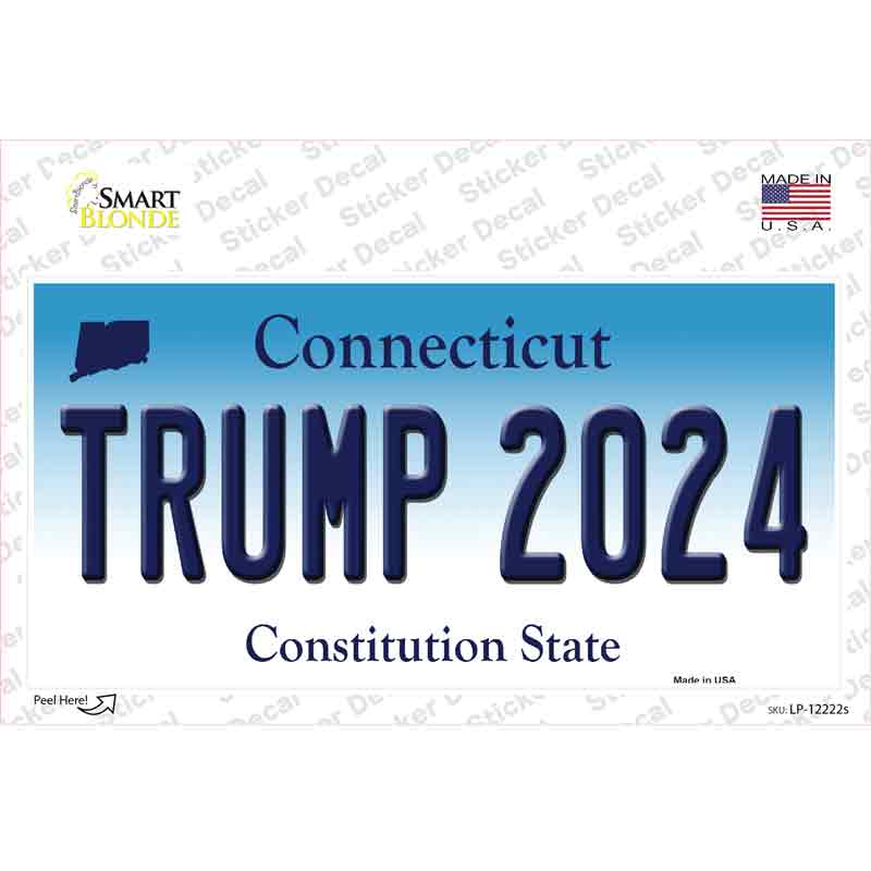 Trump 2024 Connecticut Novelty Sticker Decal