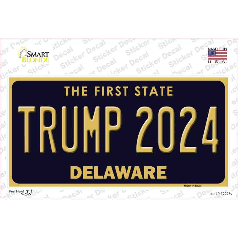 Trump 2024 Delaware Novelty Sticker Decal