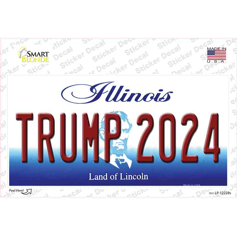 Trump 2024 Illinois Novelty Sticker Decal