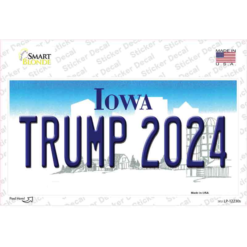 Trump 2024 Iowa Novelty Sticker Decal