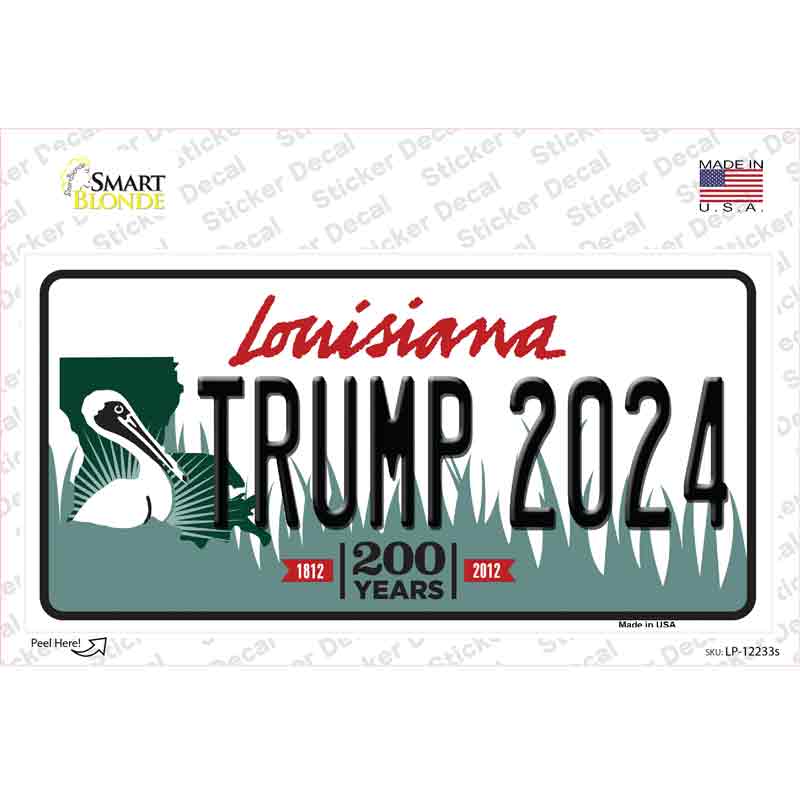 Trump 2024 Louisiana Novelty Sticker Decal