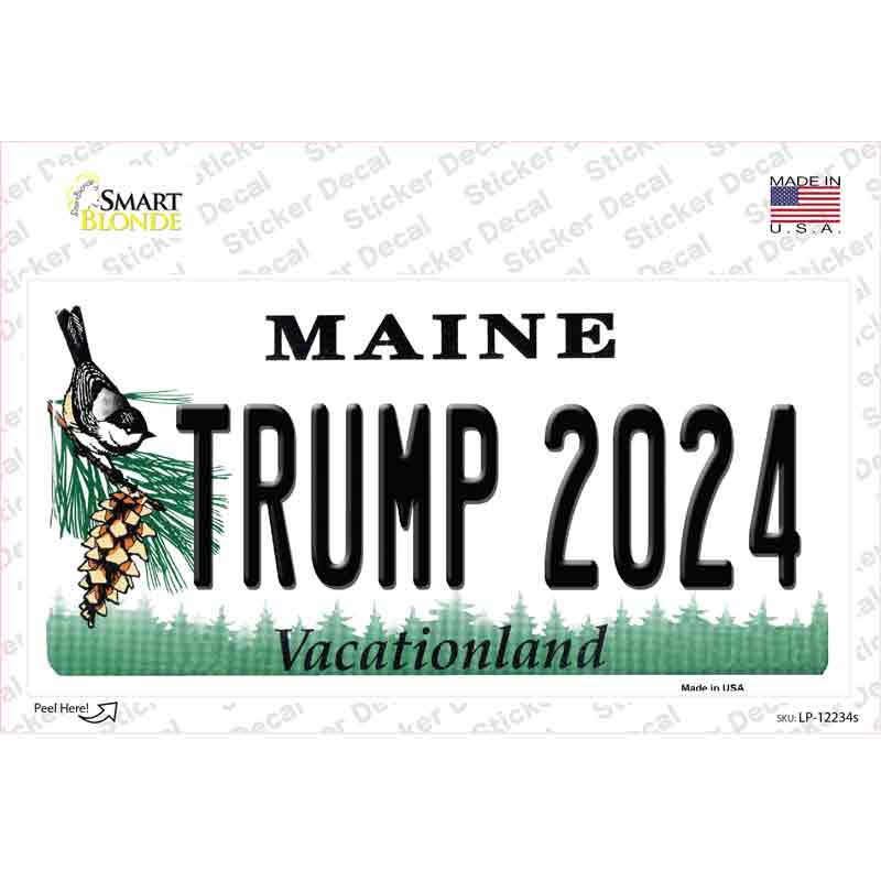 Trump 2024 Maine Novelty Sticker Decal