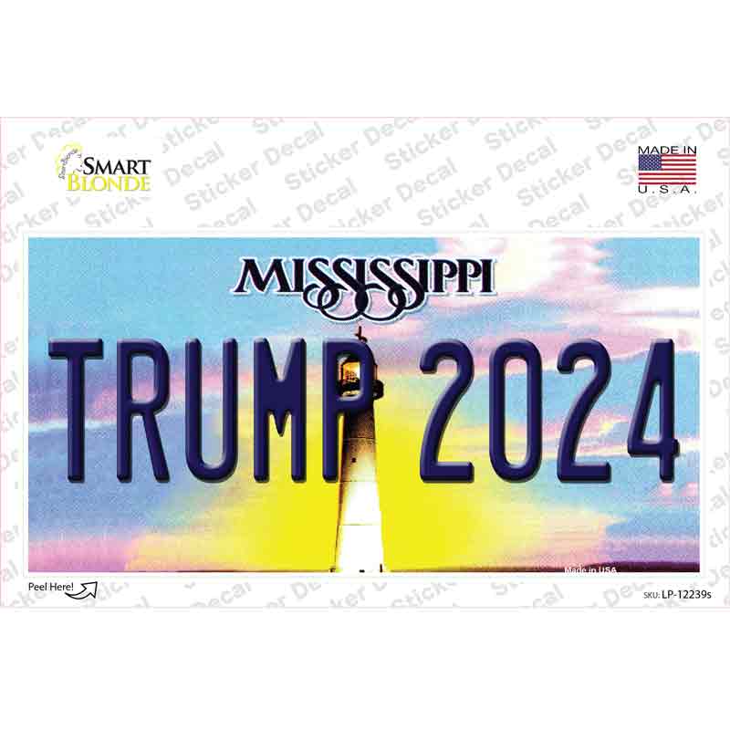 Trump 2024 Mississippi Novelty Sticker Decal