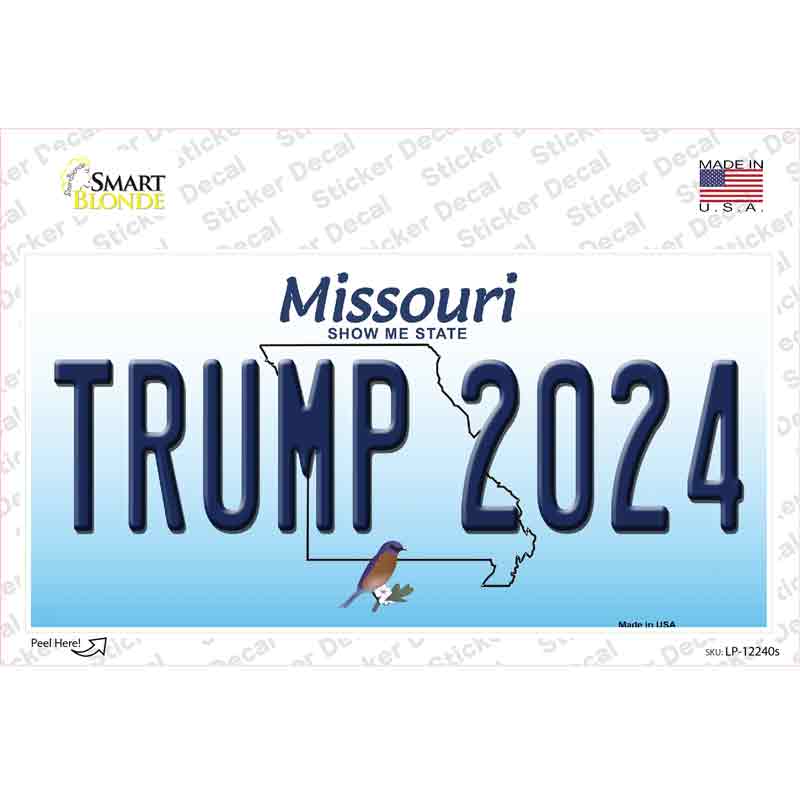 Trump 2024 Missouri Novelty Sticker Decal